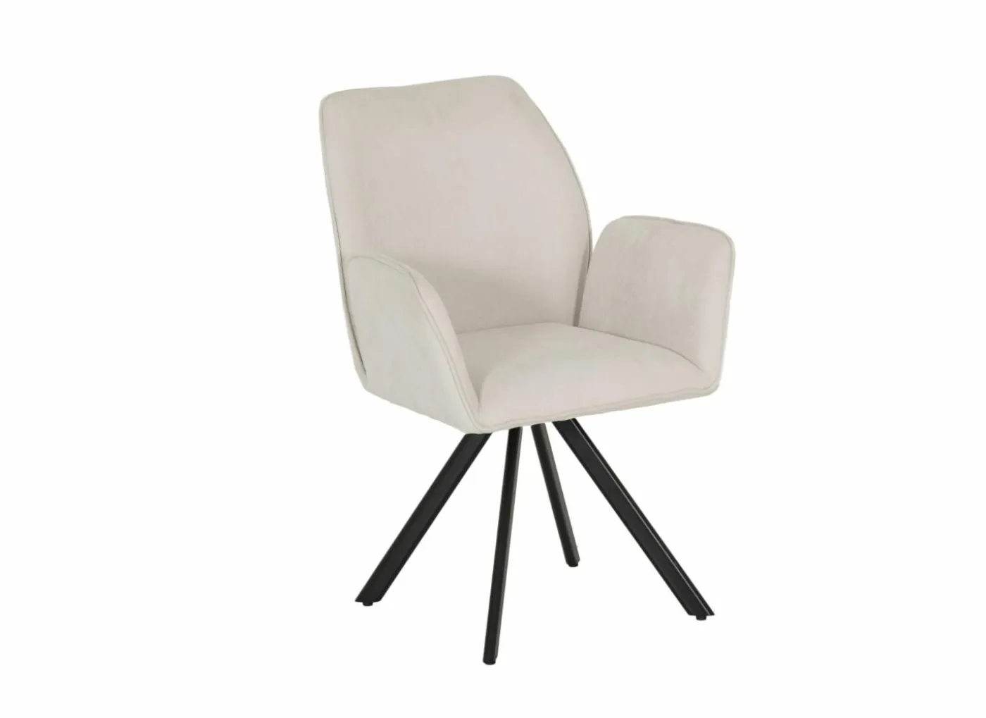 Draaistoel Hanna 68,5x62x90cm - stof - beige