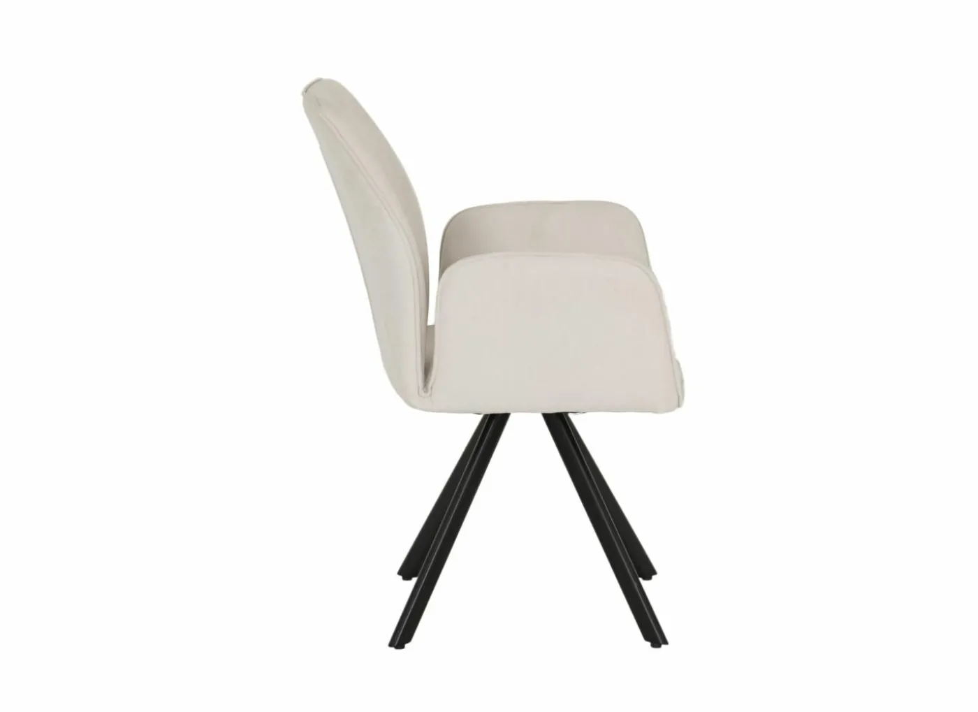Draaistoel Hanna 68,5x62x90cm - stof - beige
