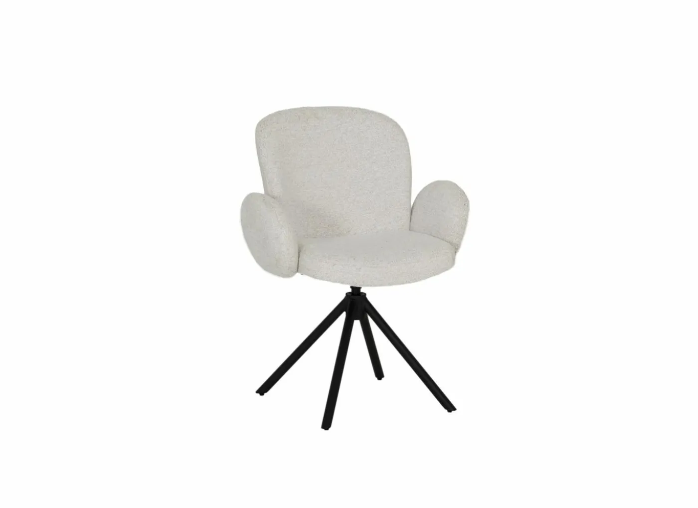 Draaistoel Josea 66x55x88cm - polyestervezel - beige