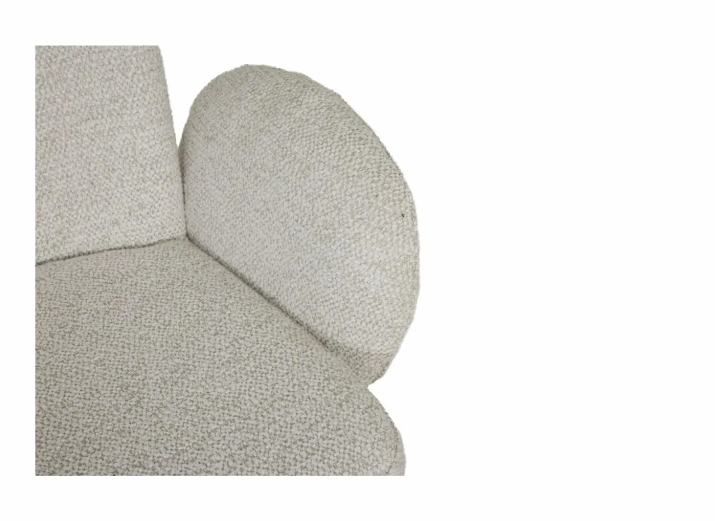 Draaistoel Josea 66x55x88cm - polyestervezel - beige