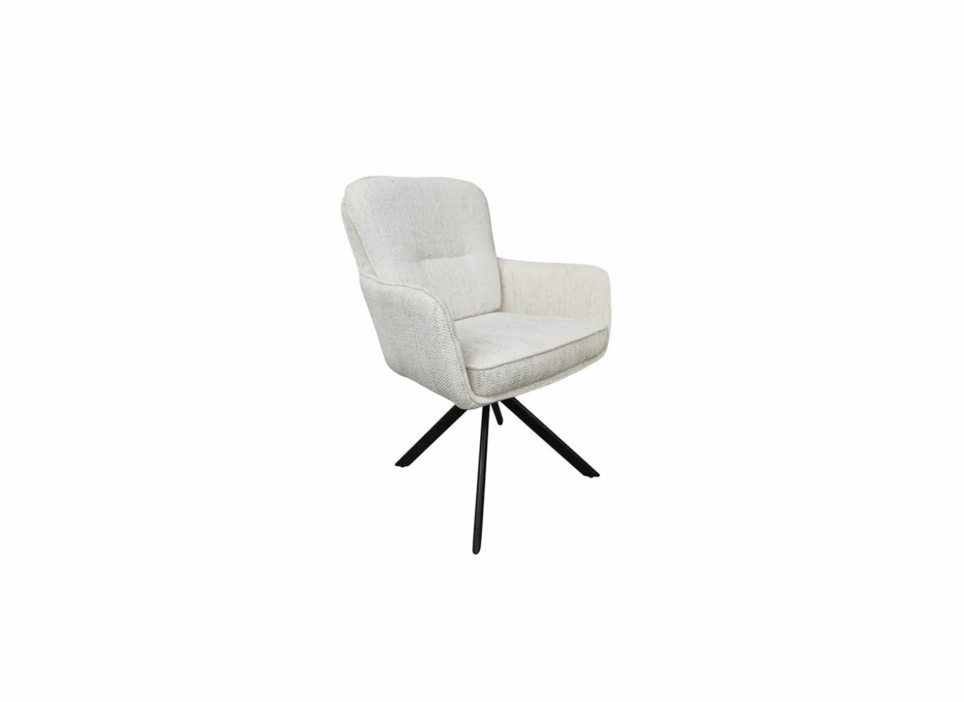 Draaistoel Kingsley 60x65x92,5cm - polyestervezel - beige