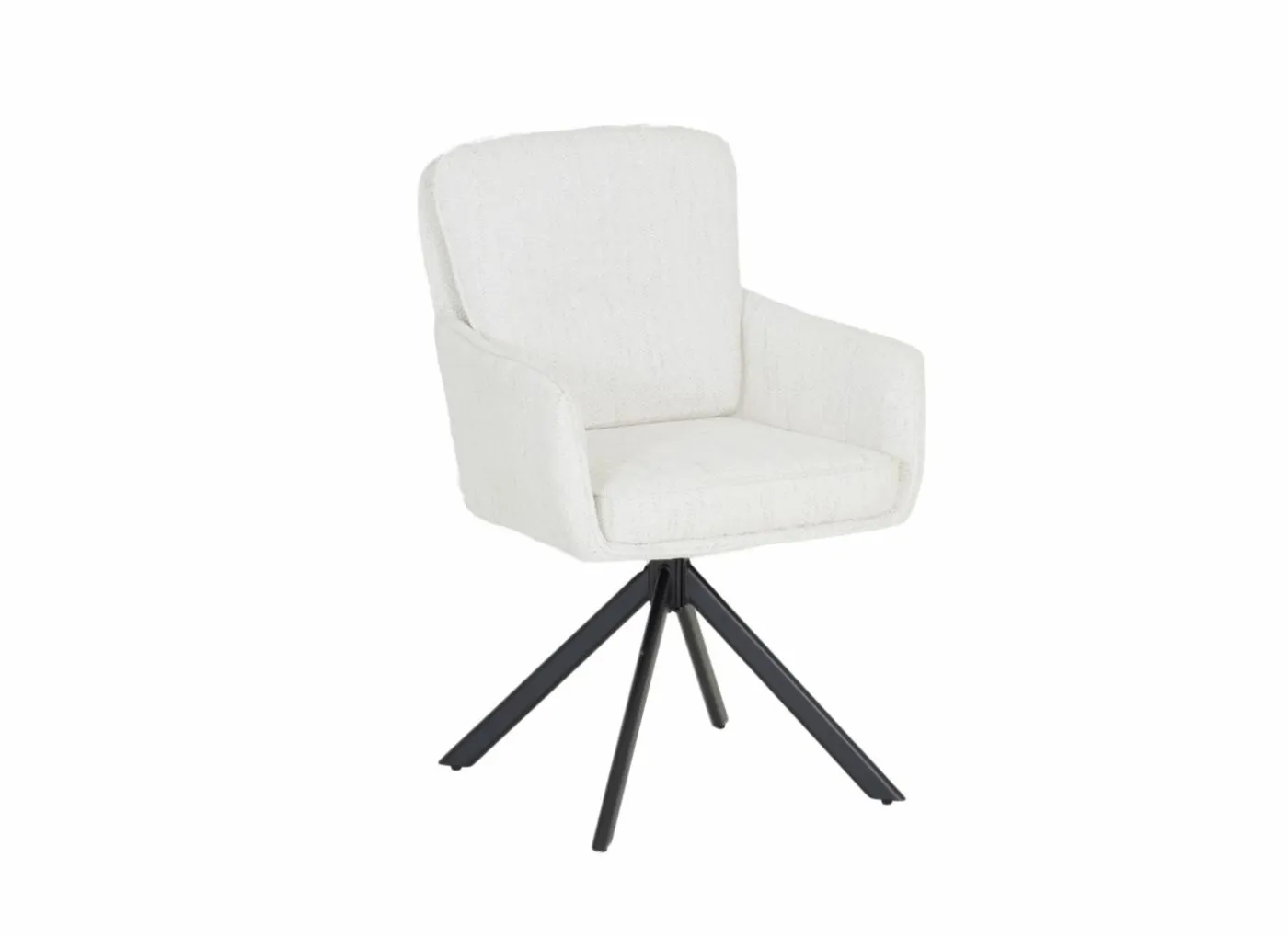 Draaistoel Kingsley 60x65x92,5cm - polyestervezel - beige