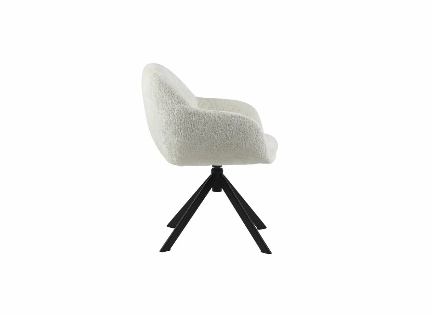 Draaistoel Mayday 60x61,5x80cm - polyestervezel - wit