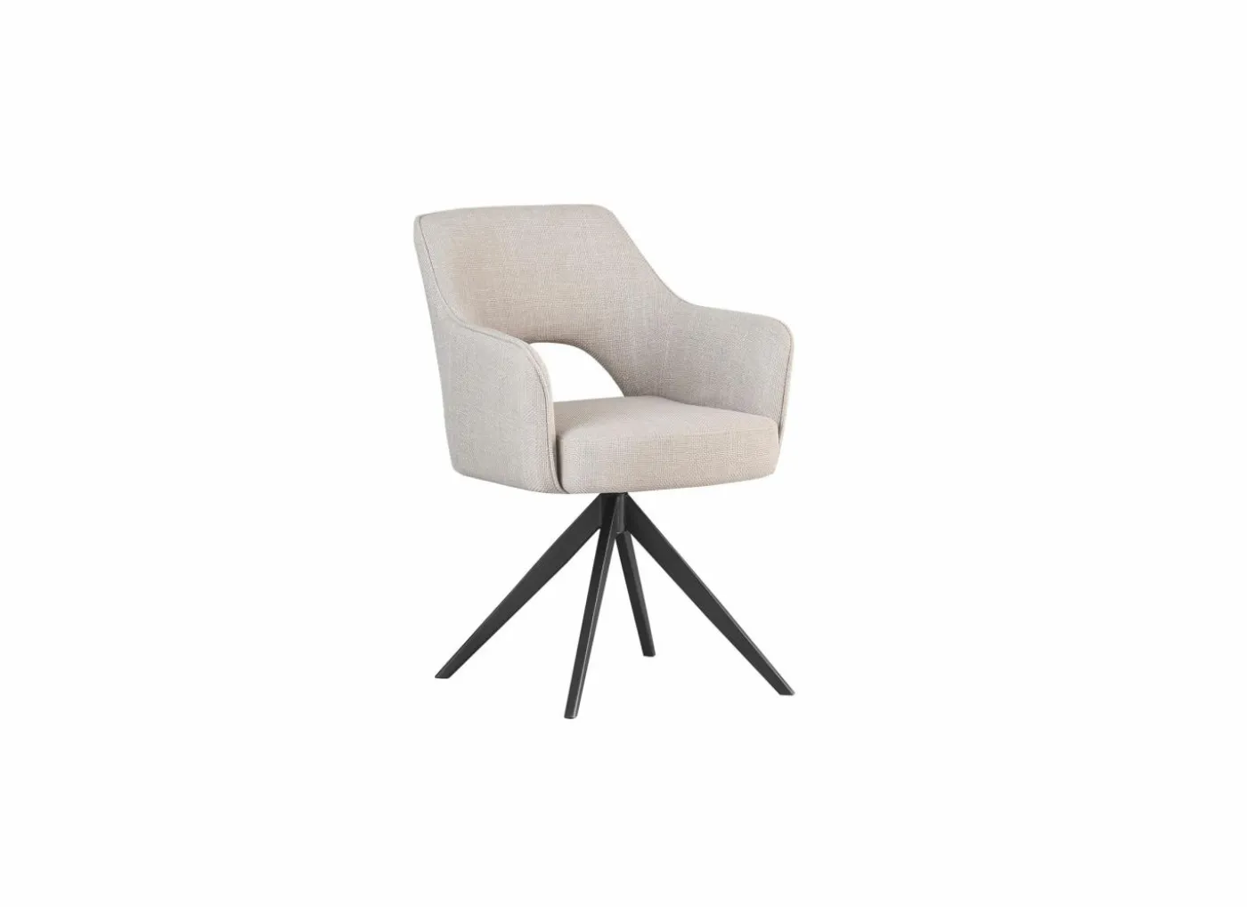 Draaistoel Mesa 55x48x84cm - stof - greige