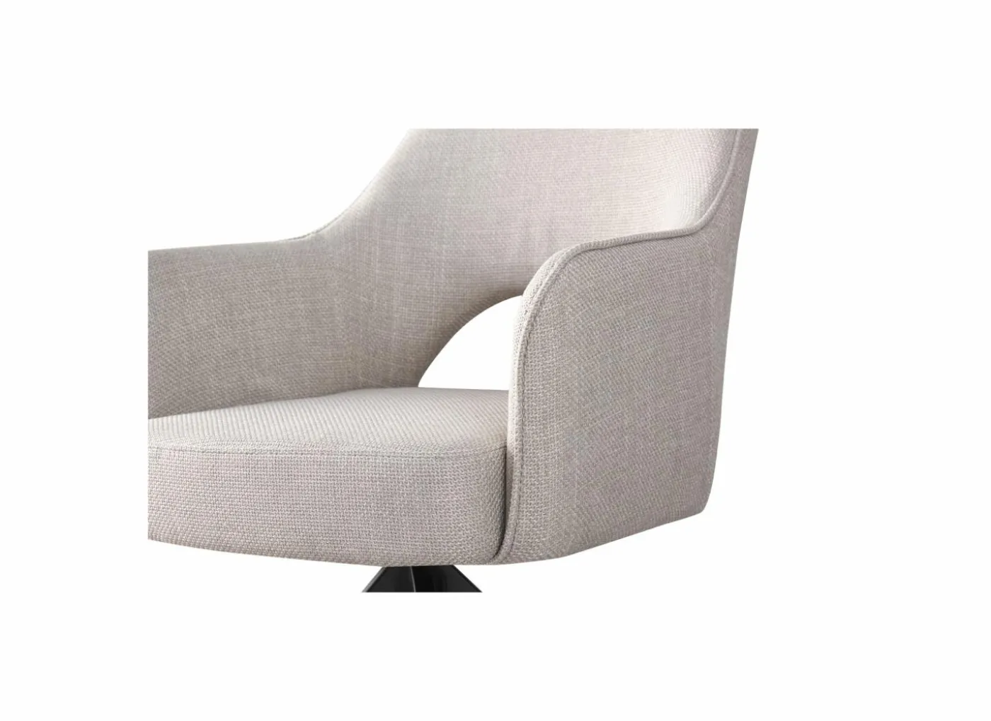 Draaistoel Mesa 55x48x84cm - stof - greige