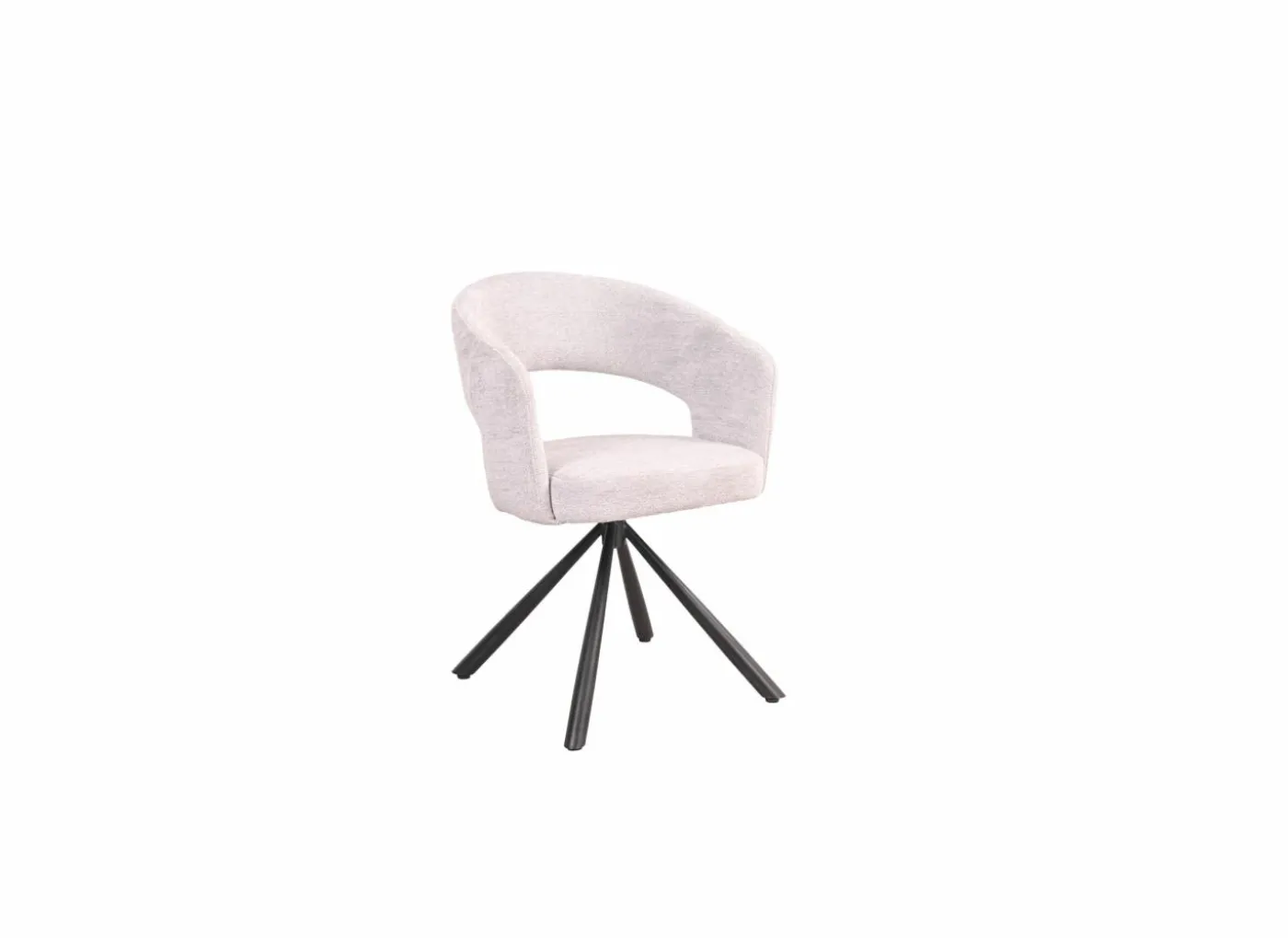 Draaistoel Robin 60x56x79,5cm - stof - beige