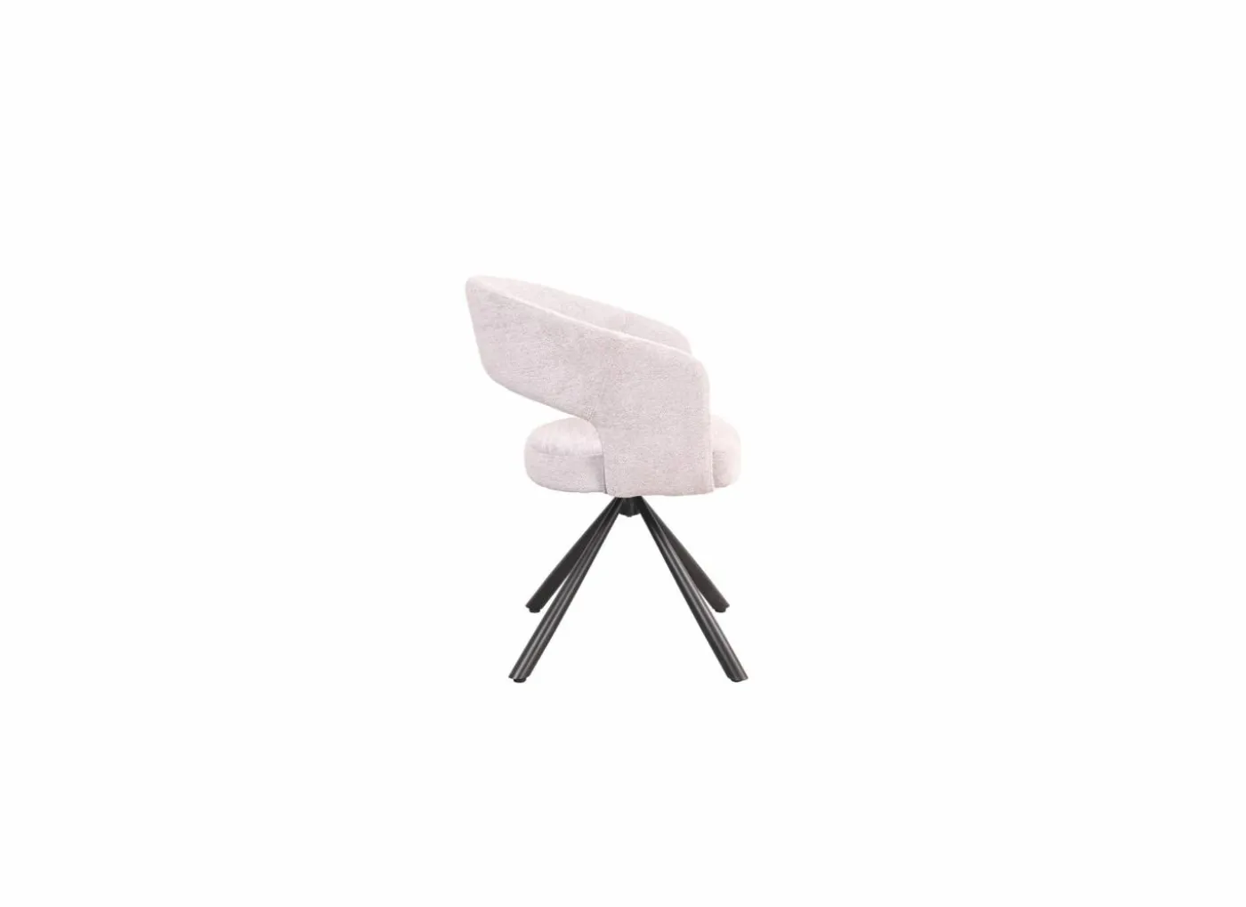 Draaistoel Robin 60x56x79,5cm - stof - beige