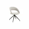Draaistoel Yara 47,5x59,5x8,5cm - stof - wit