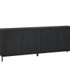 Dressoir Aquilano 225cm - acacia massief - zwart