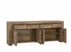 Dressoir Carbone 225cm - sheesham massief & decor - naturel