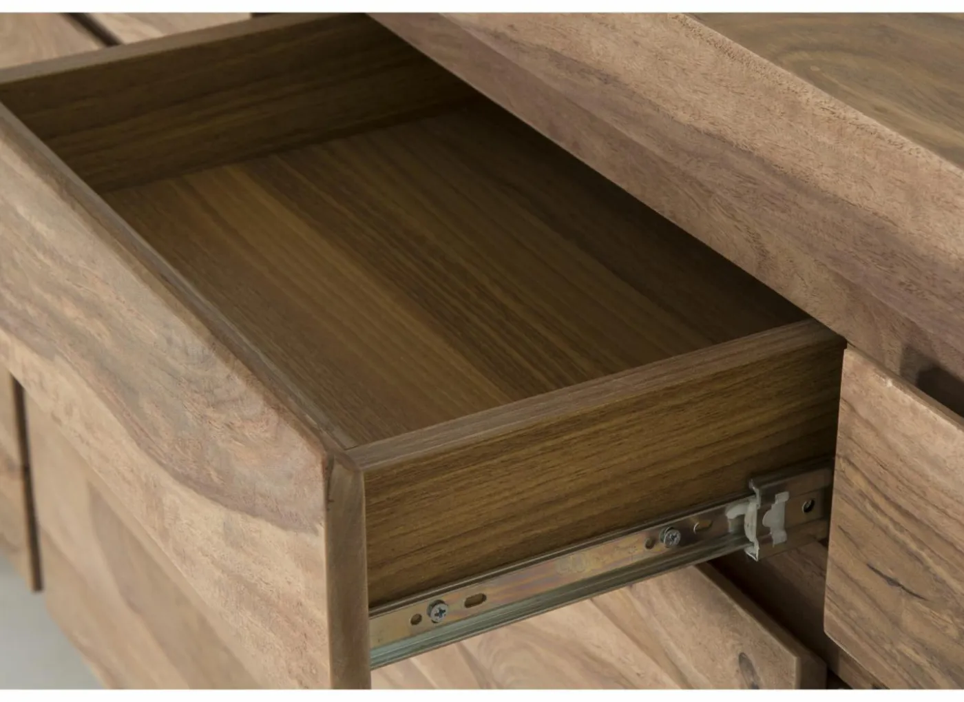 Dressoir Carbone 225cm - sheesham massief & decor - naturel