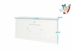 Dressoir 172cm - decor - lariks & bruine eik