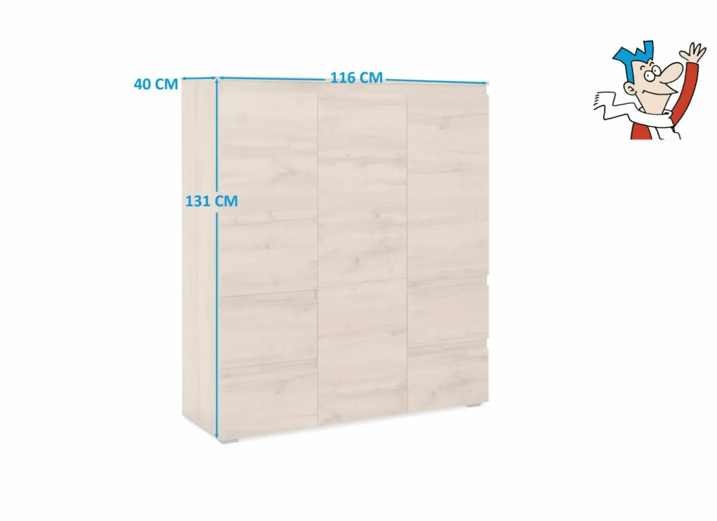 Dressoir Image 116cm - decor - honing eik