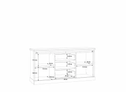 Dressoir Kaszimiro 173cm - decor - waterford eik & zwart