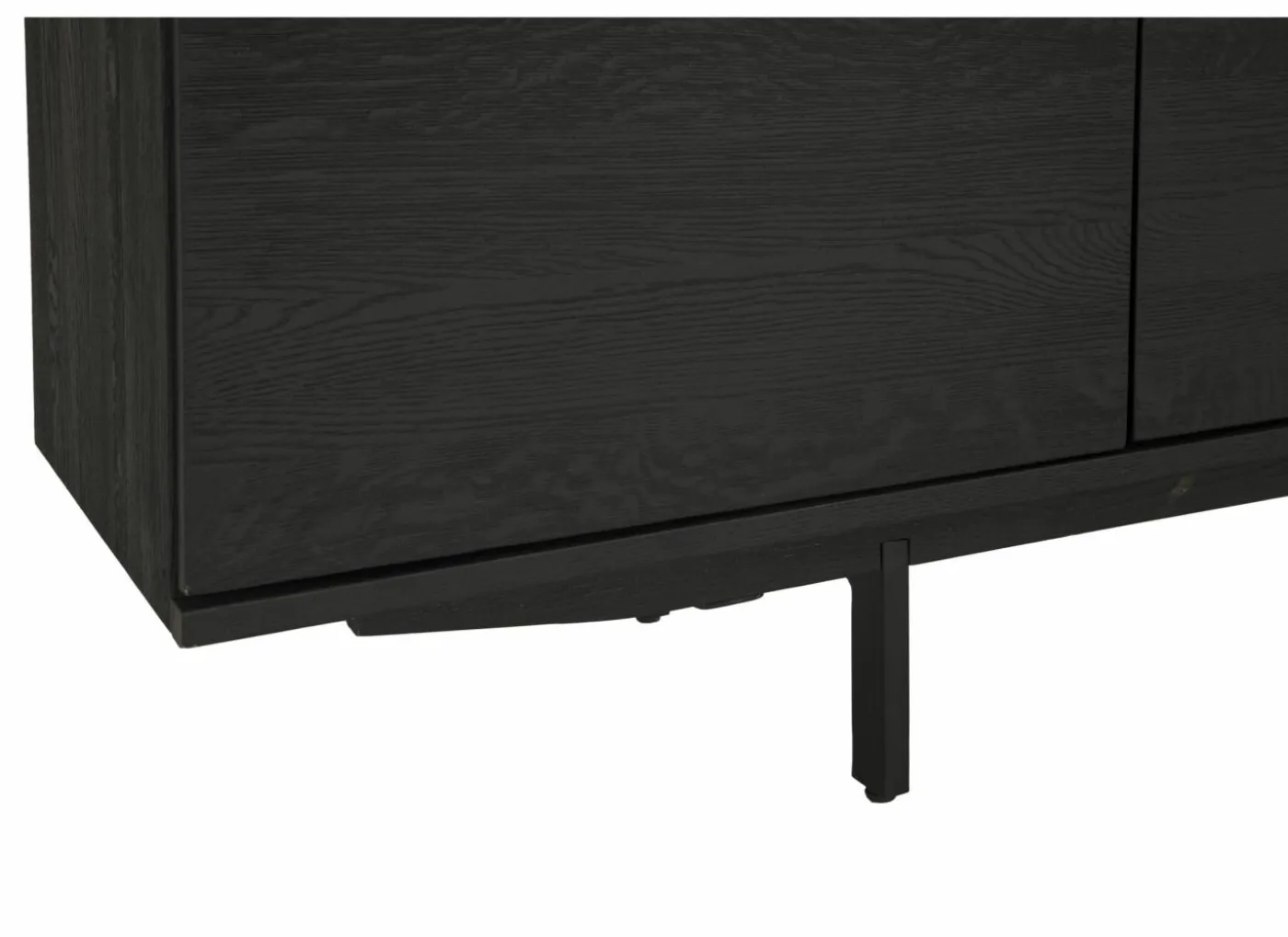 Dressoir Mauri 240cm - eik massief & decor - zwart
