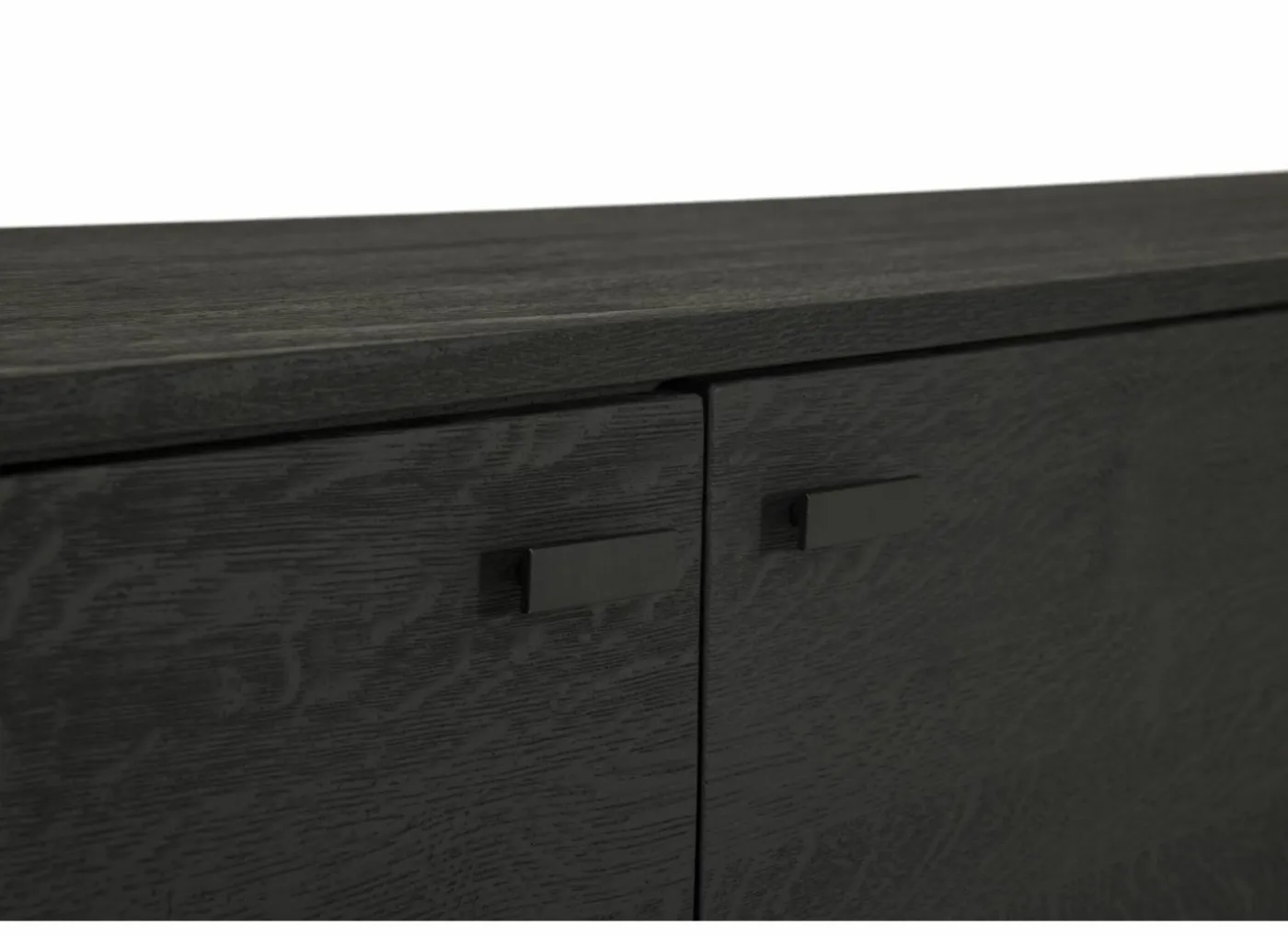 Dressoir Mauri 240cm - eik massief & decor - zwart