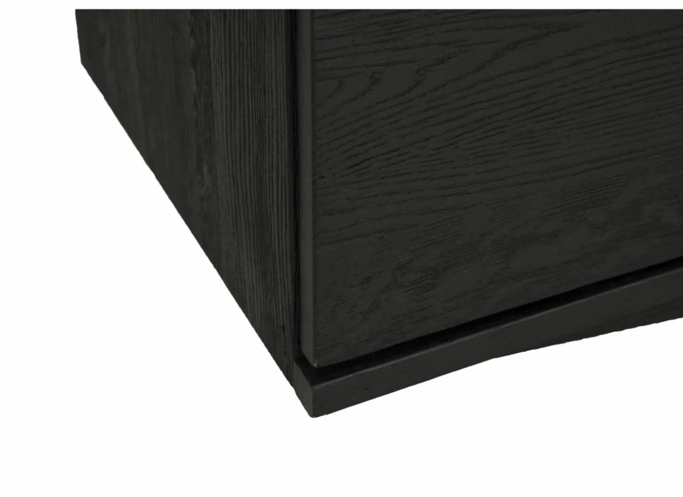 Dressoir Mauri 240cm - eik massief & decor - zwart