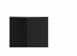 Dressoir Roomers 176cm - spaanplaat - zwart & walnoot