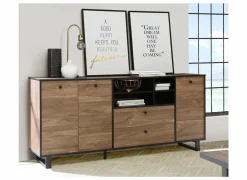 Dressoir Sewill 181cm - decor - eik & zwart