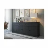 Dressoir Valencia 225cm - melamine - zwarte eik