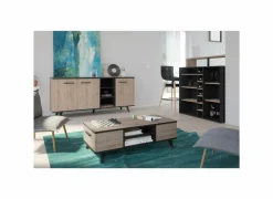 Dressoir Wayne 160,7cm - decor - eik & zwart