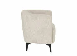 Fauteuil Capri 67x71x73cm - ribfluweel - ivoor