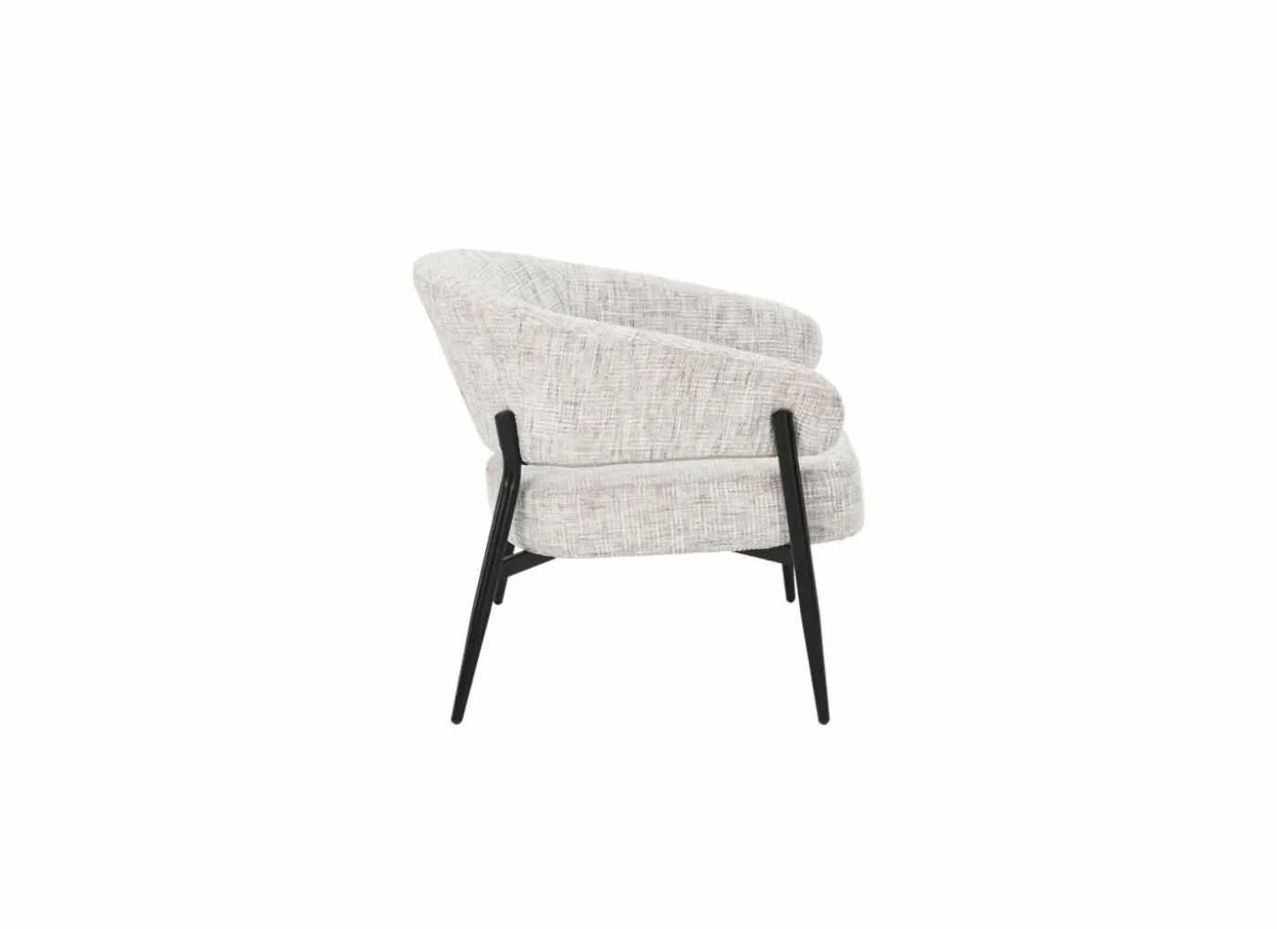 Fauteuil Gozo 72,5x73x75cm - ribfluweel - taupe