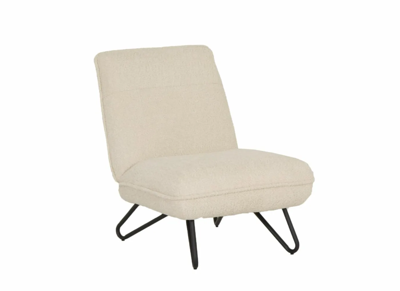 Fauteuil Guts 67,5x93x82cm - bouclé - ecru
