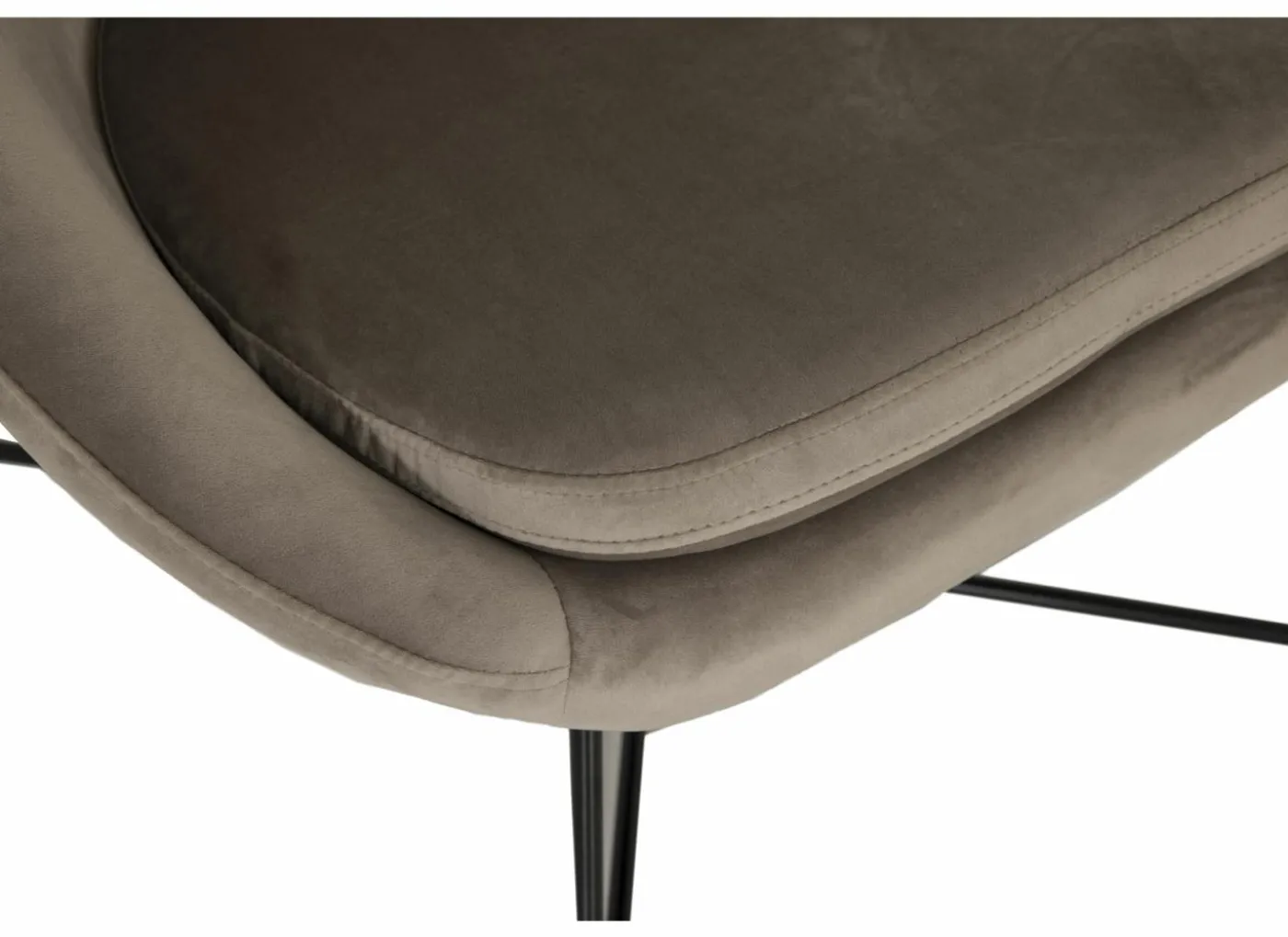 Fauteuil Juice 70x69x73,50cm - fluweel - taupe