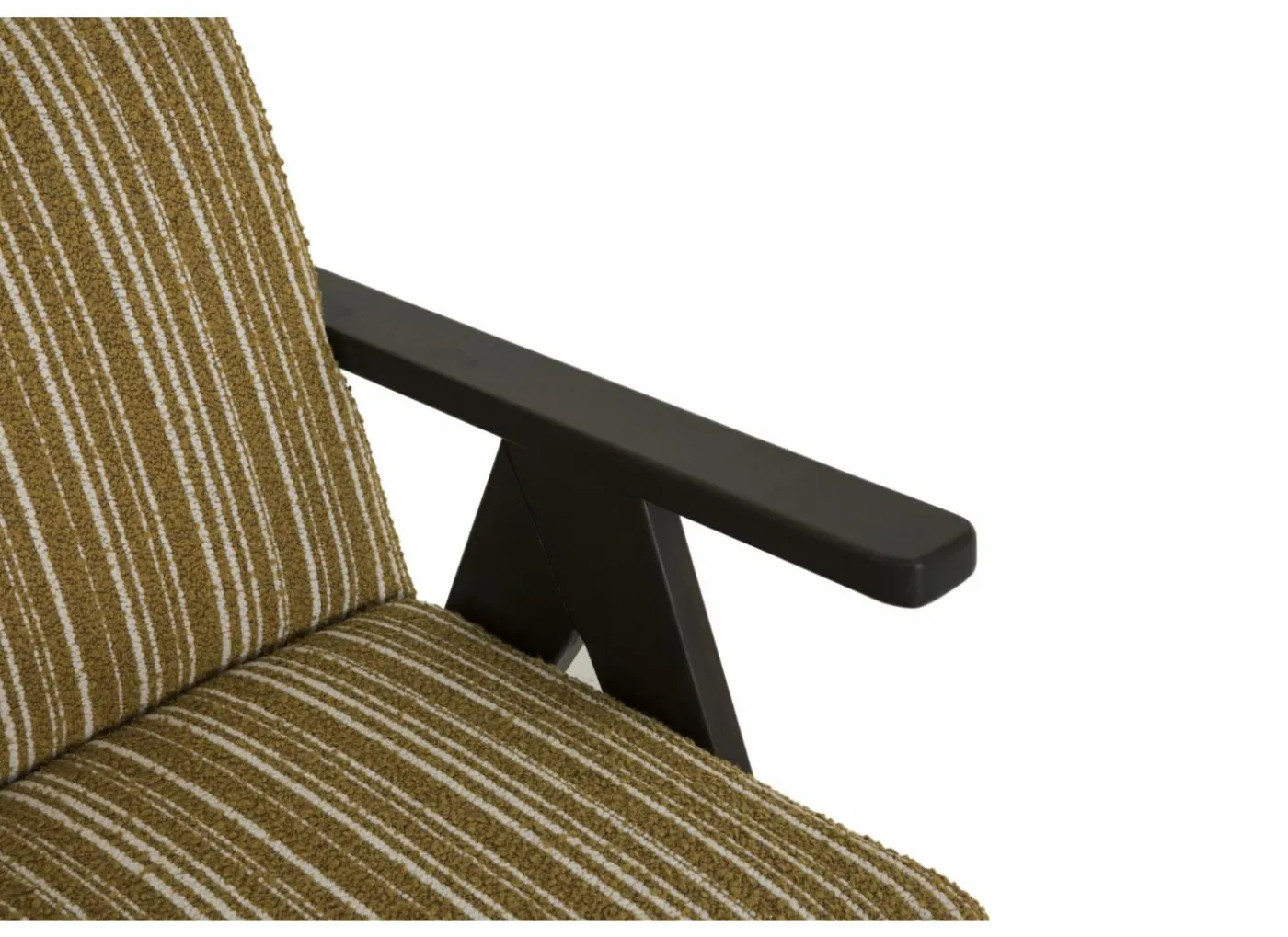 Fauteuil Malone 75x79x82cm - polyestervezel - oker/wit