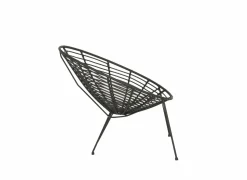 Fauteuil Selva 72x81x88cm - rotan - zwart