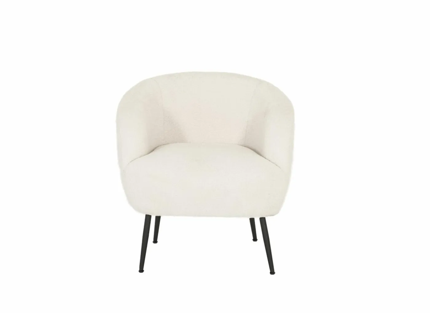 Fauteuil Teddy Bear 68x70x73cm - bouclé - ivoorwit