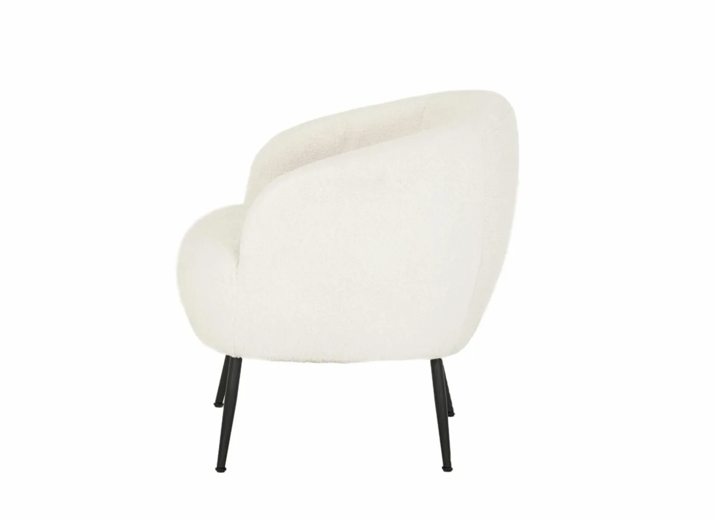 Fauteuil Teddy Bear 68x70x73cm - bouclé - ivoorwit