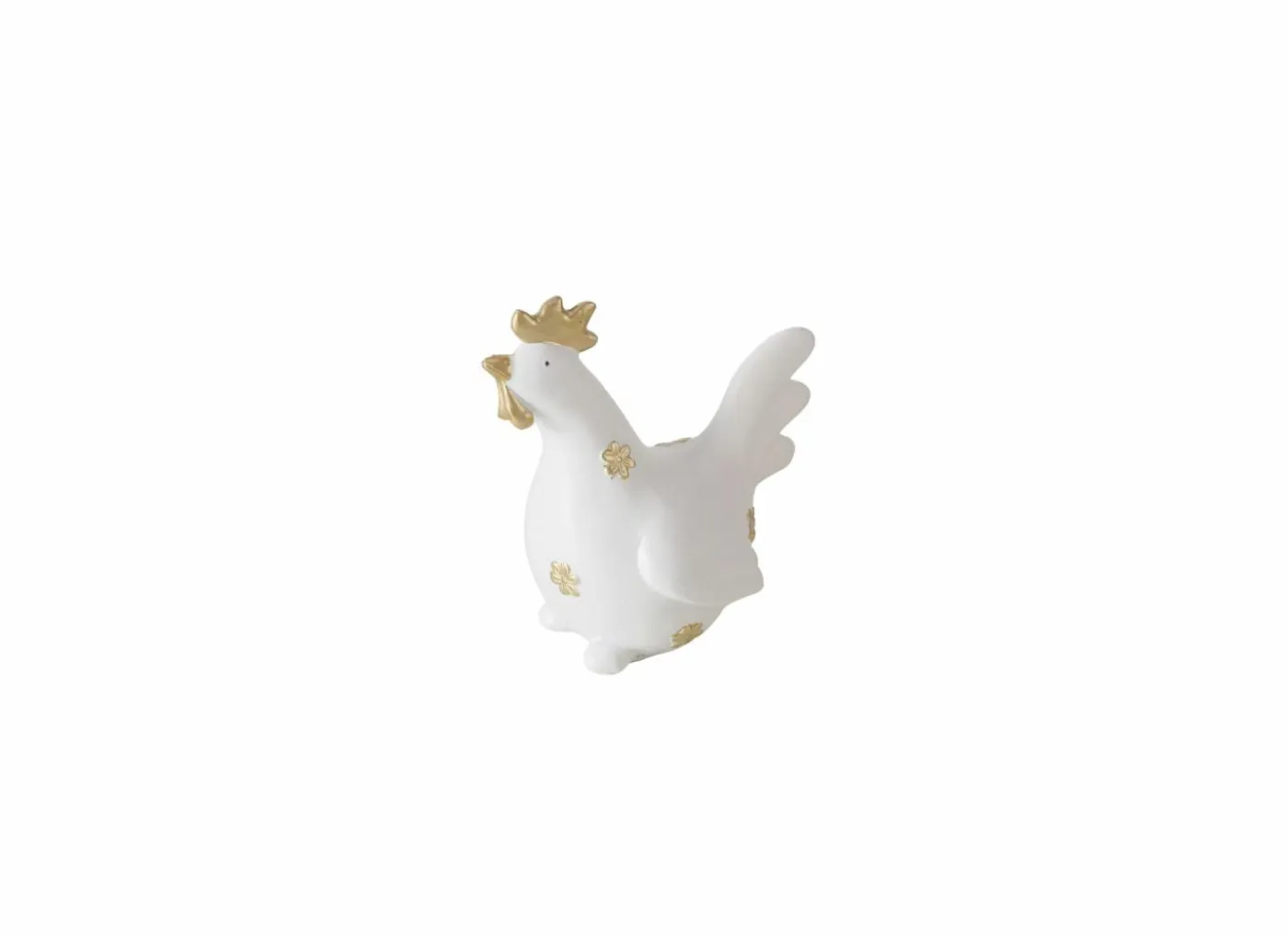 Figuur Kip & Haan H10,5cm - polystone - wit