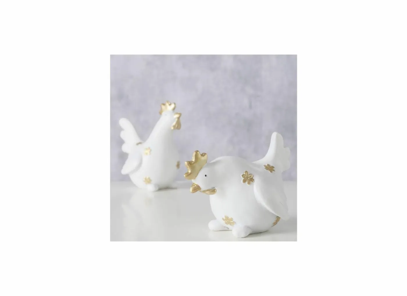 Figuur Kip & Haan H10,5cm - polystone - wit