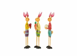 Figuur Konijn met hart, ei of wortel H25cm