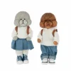 Figuur Poedel H24,5cm - polystone - multicolor