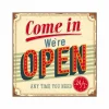 Foto op canvas We're Open 60x60cm