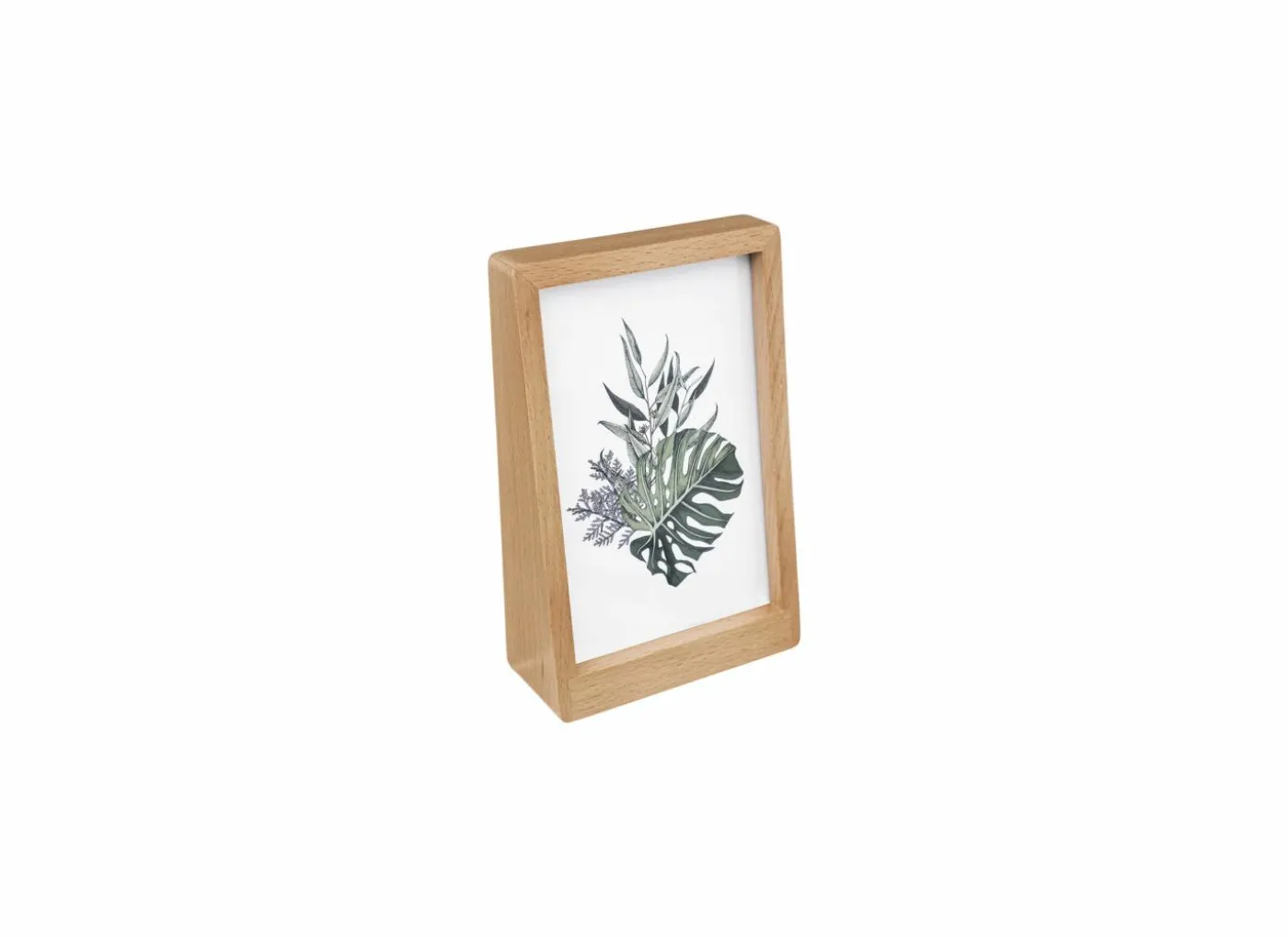 Fotokader Eris 15x10cm - beuk & glas - beige