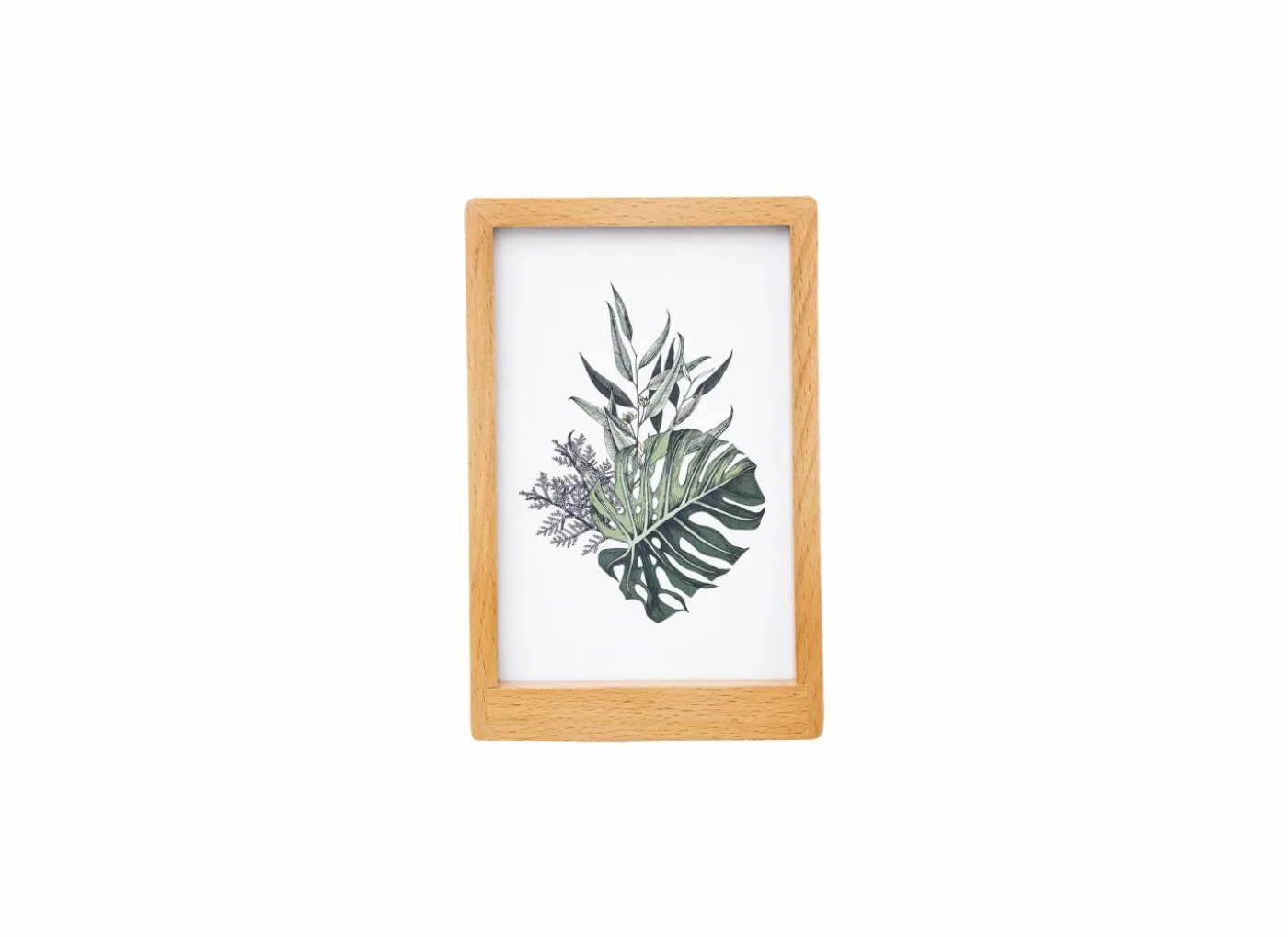 Fotokader Eris 15x10cm - beuk & glas - beige