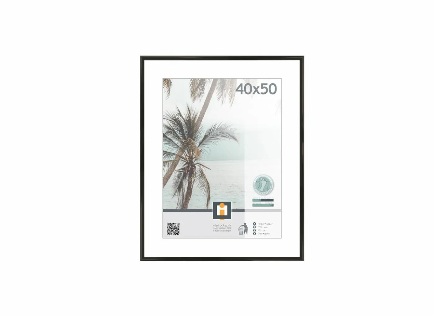 Fotokader Kyoto 50x40cm - kunststof & glas - zwart