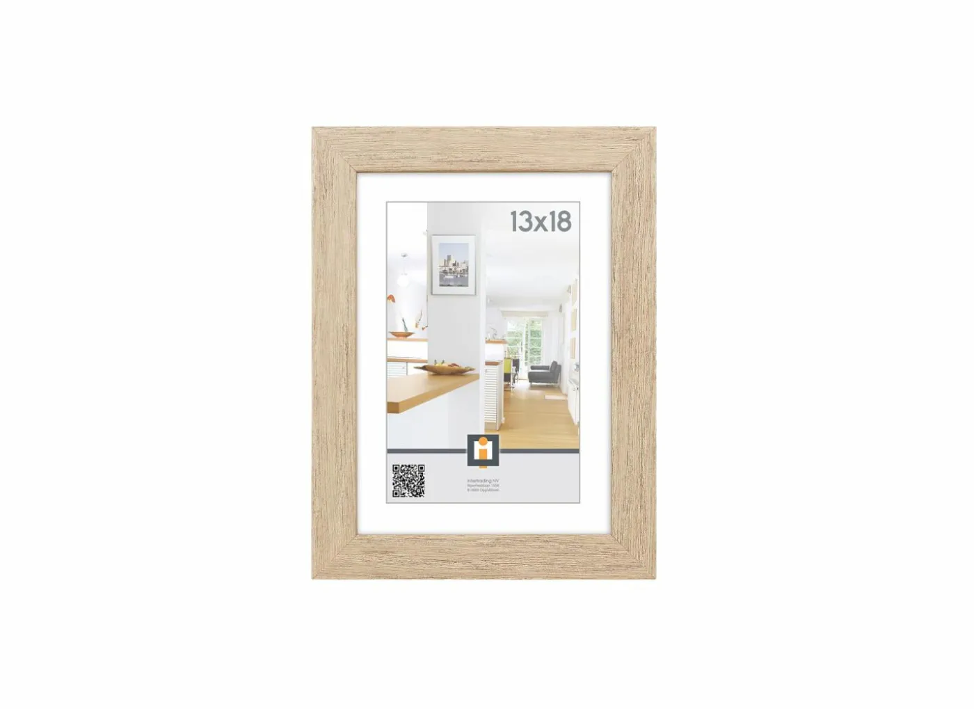 Fotokader Livorno 18x13cm - hout & glas - grijs