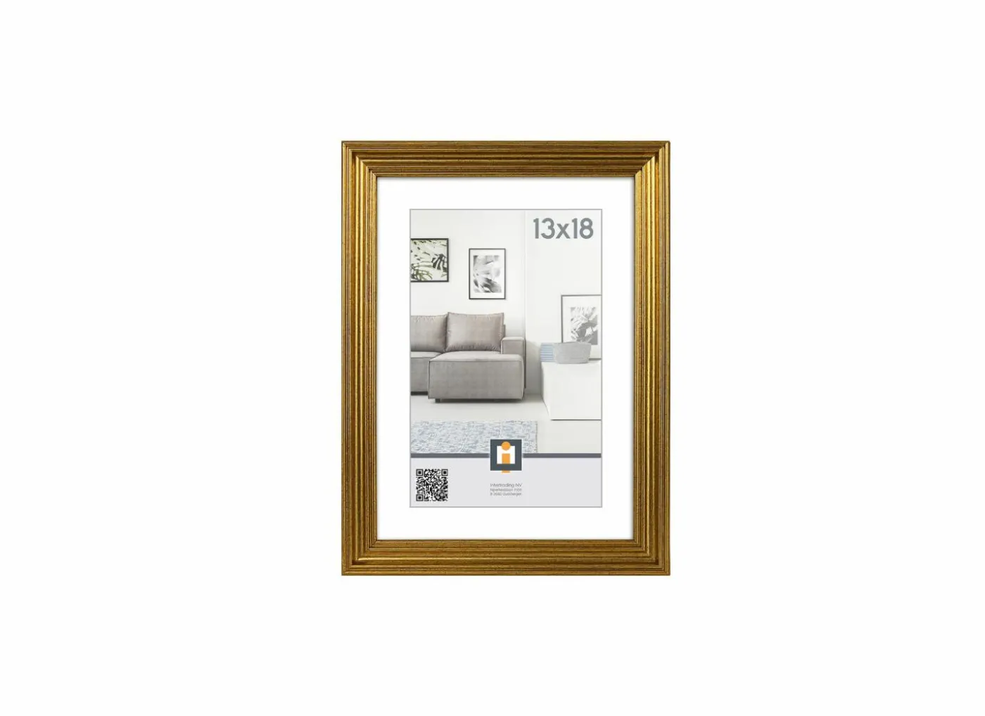 Fotokader Salerno 15,5x20,5cm - kunststof - goud