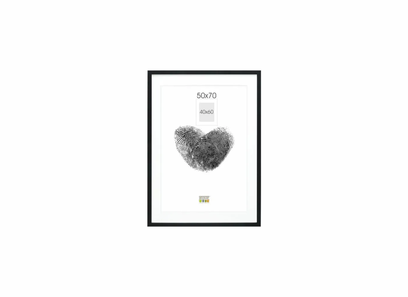 Fotokader S66KF2P1 70x50cm - hout & glas - zwart