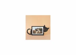 Fotokader Verborgen kat 15x10cm - metaal - zwart