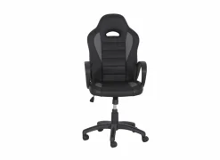Gamestoel Maquina 60x65x120cm - lederlook - zwart & grijs