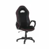 Gamestoel Trooper 67x77x132cm - lederlook - zwart rood