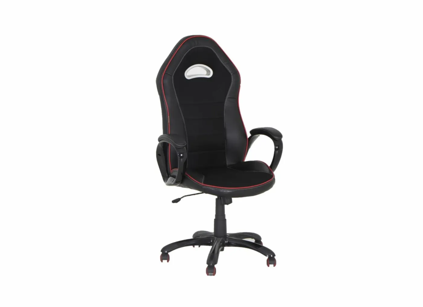Gamestoel Trooper 67x77x132cm - lederlook - zwart rood