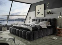 Gestoffeerd bed Bexley 180x200cm - stof - zwart