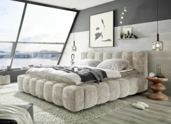 Gestoffeerd bed Bexley 160x200cm - stof - taupe
